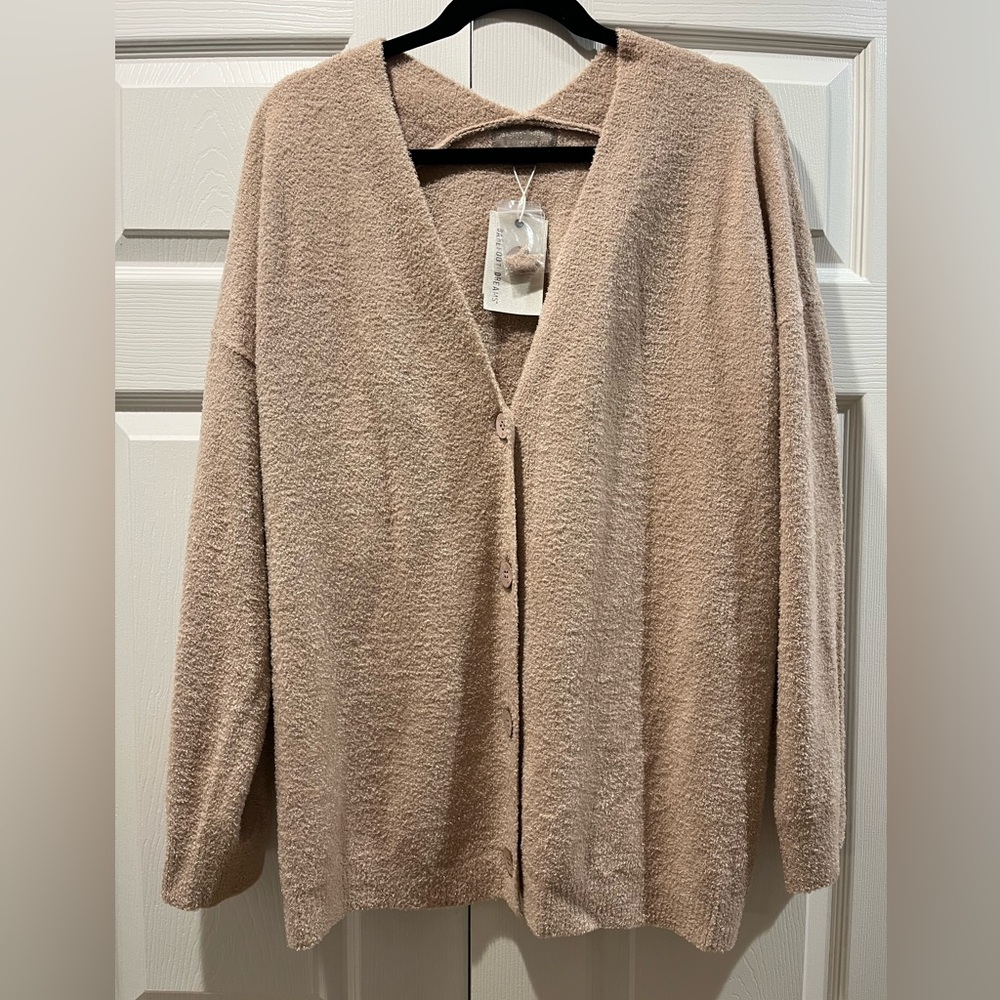 Barefoot Dreams CozyChic Lite V-Back Button Cardigan XL- NWT